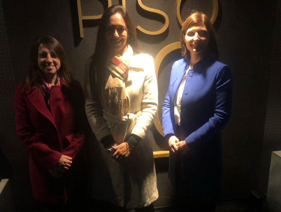 Lanzamiento tarjeta beneficios OMEU en Piso 40 con Dra Monica Gonzalez y Sra. Rosana Sanchez Ortiz Junio 2019